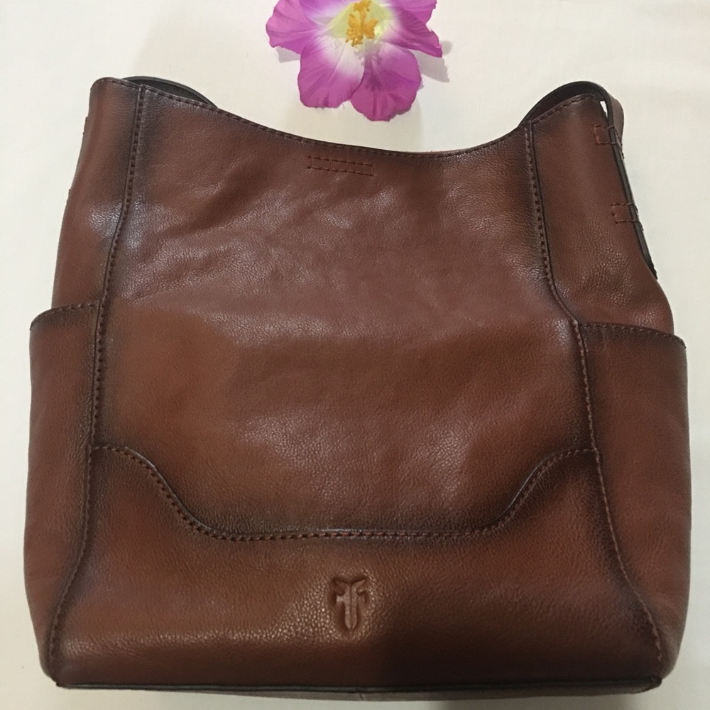 FRYE Leather Side Pocket Hobo Shoulder Bag, - Picture 7 of 14